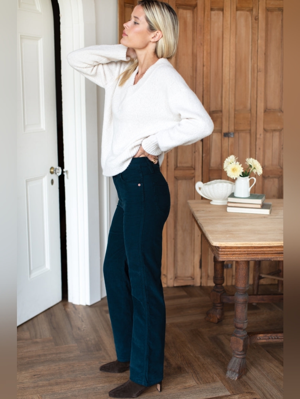 Twin Doves Emerson Fry Treasure Straight - Forest Stretch Corduroy Pant 28